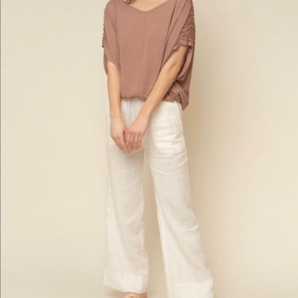 Sale 💜Women's Rosewood Shirred Top - Picture 6 of 6